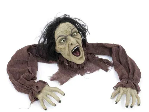 Halloween-Figur Zombie "Crawling" mit Kopf und Armen - Kategorie: Figuren, eindrucksvolle Deko für gruselige Halloween-Partys