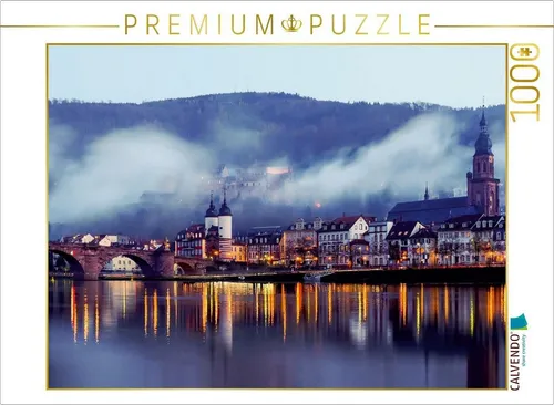 CALVENDO Puzzle CALVENDO Puzzle Heidelberg - Altstadt im Nebel 1000 Teile Lege-Größe 64 x 48 cm Foto-Puzzle Bild von Thomas Seethaler, 1000 Puzzleteile