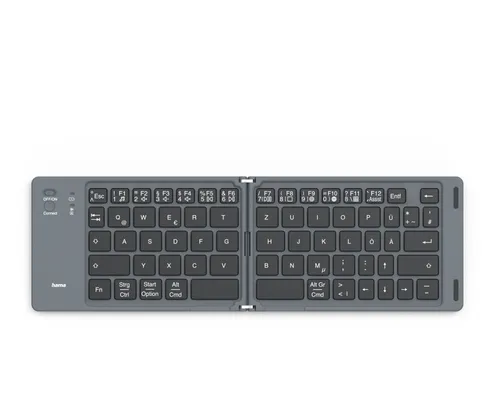 Hama Faltbare Tastatur Bluetooth für Tablet/iPad/Handy/iPhone - Tastatur für unterwegs, kompakt und leicht, ideal für Reisende und Mobile Arbeitsplätze.