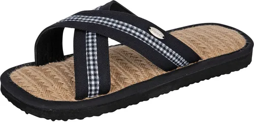 CINNEA® BONDIX Wellness Jute Sandalen Damen Herren sanfte Fußmassage, gegen Fußhornhaut, Fußschweiß schwarz