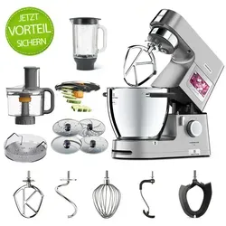 Kenwood Küchenchef XL KCL95.424.SI - Multifunktionale Küchenmaschine mit Induktion, 6,7 l Schüssel und Connected Rezepte App für kreative Koch- und Backerlebnisse