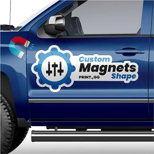 Personalisierte Auto Magnetschilder mit Wunschtext | Hochwertige Magnetfolie für alle Autotypen - Auto Magnete, wetterfest und langlebig, einfach zu gestalten und abnehmbar, optimale Haftung mit nur 0,7 mm Materialstärke für individuelle Designs.