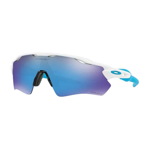 Oakley Radar EV Path Polished White / Prizm Sapphire - Sportbrillen mit robustem O-Matter Rahmen und High Definition Optics für optimale Sicht und Komfort beim Sport. Ideal für Hochleistungssportler!