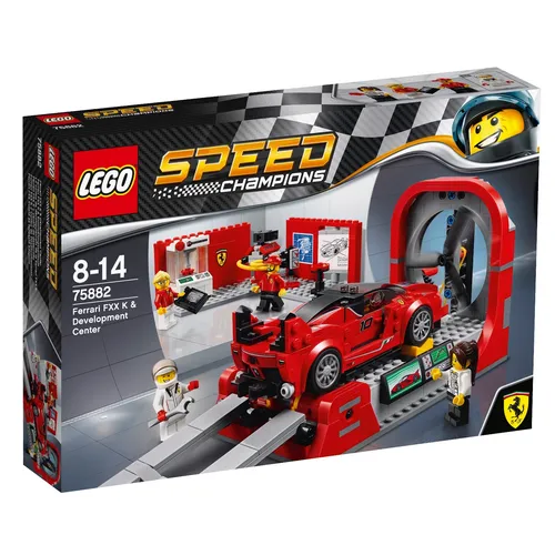 LEGO® Speed Champions 75882 Ferrari FXX K & Entwicklungszentrum - Bausatz für kreative Köpfe! Enthält 493 Teile und bietet ein spannendes Bau- und Spielerlebnis. Ideal für LEGO-Fans im Alter von 8-14 Jahren.