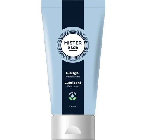 MISTER SIZE Gleitgel auf Wasserbasis, Tube mit 100ml, 1-tlg., veganes Bio Gleitgel ohne Parfüm - passt perfekt zu Ihren Kondomen