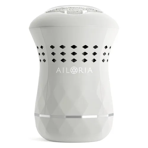 AILORIA LUSTRE PRO Elektrischer Hornhautentferner - Hornhautentferner mit innovativer Absaugfunktion und 4 wechselbaren Aufsätzen für individuelle Fußpflege – für seidig weiche Füße, jederzeit mobil und ergonomisch in der Handhabung.
