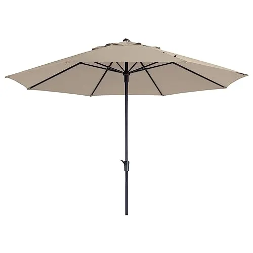 Madison TIMOR Sonnenschirm Ø400cm - Kurbelschirm für Garten - Wetterfester Aluminium-Sonnenschirm mit 400cm Durchmesser und leichtgängiger Kurbel für müheloses Öffnen. Ideal für entspannte Stunden im Freien.