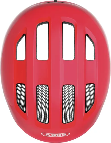 ABUS Smiley 3.0 shiny red S (45-50 cm) - Fahrradhelm für Kinder mit hervorragendem Rundumschutz und höhenverstellbarem Verstellsystem für optimalen Sitz - ideal für kleine Radfahrer!