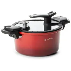 ROSMARINO Schnellkochtopf 5,00 l - Kochtöpfe, zeit- und energiesparendes Kochen für schnelle Mahlzeiten, ideal für die moderne Küche mit 2 Jahren Herstellergarantie.