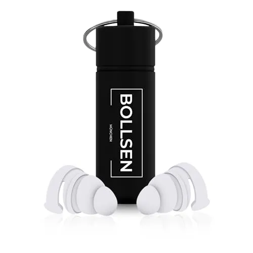 BOLLSEN Life+ Ohrstöpsel – Geräuschdämpfung für besseren Schlaf - Genießen Sie ruhige Nächte mit den BOLLSEN Life+ Ohrstöpseln. Mit 24 dB SNR bieten sie effektiven Lärmschutz und sind bis zu 100-mal wiederverwendbar – ideal für nachhaltigen Komfort und einfache Handhabung.