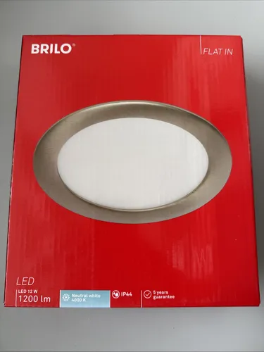 Briloner Einbaustrahler LED Panel Matt Nickel 12W 4000K 1200lm Deckenspot Ø170mm