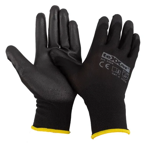 1x TEXXOR Handschuhe Arbeitshandschuhe Strickhandschuhe Schwarz Größe 8 / M