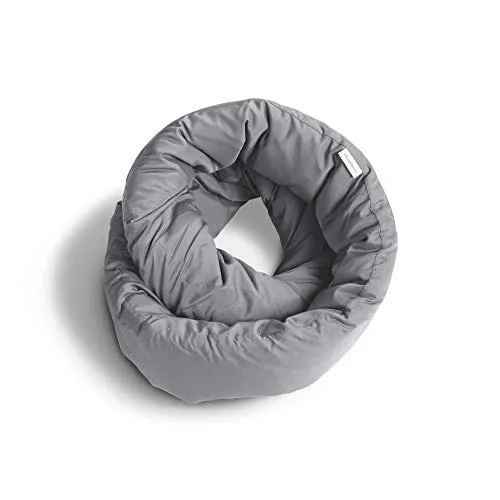 Huzi Design Infinity Pillow - Vielseitiges Reisekissen für Komfort unterwegs - Kissen für Reisen und Büro, Mobius-Design für individuelles Nickerchen, atmungsaktives Bambusgewebe, hypoallergen und waschbar.