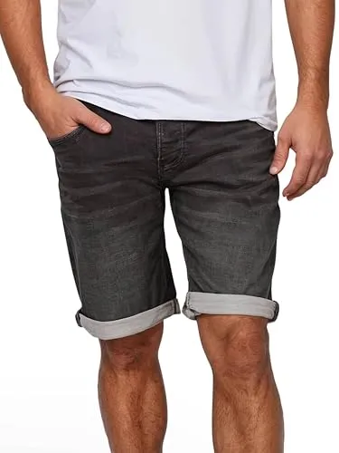 Mustang Jeans Shorts Herren Stretch Kurz Regular Fit Chicago Real X Grau W 40 - Herrenunterhosen - Bequeme Jeans Shorts aus elastischem Material mit perfekter Passform und trendiger Optik, ideal für lässige Sommeroutfits.