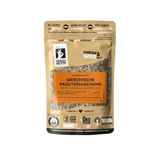 Bremer Gewürzhandel Griechische Kräutermischung, gerebelt, mediterrane Kräuter zum Kochen, ideal für Soßen und Dips, 50g