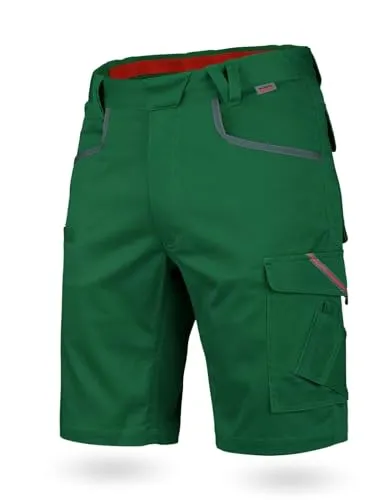 WÜRTH MODYF Arbeitsshorts Stretch X - professionelle Arbeitshose für Herren - Arbeitsshorts mit Reißverschluss - in der Größe 52 in Grün