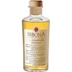 Sibona Grappa di Barolo - Premium Grappa aus dem Piemont - Grappa aus der DOCG Weinregion Barolo, intensiv und weich mit harmonischen Holznoten, ideal für Kenner und als Geschenk.