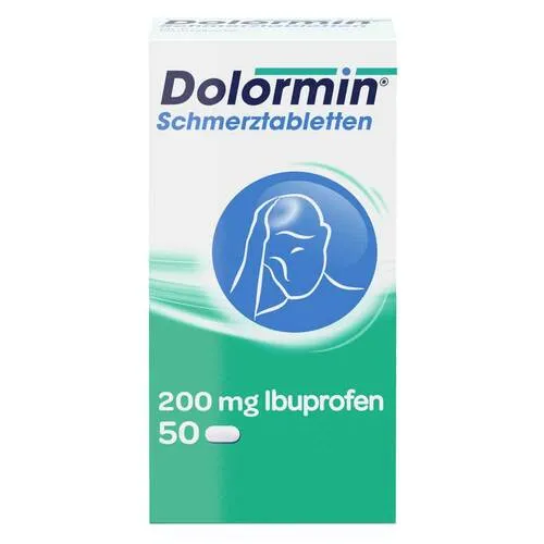 Dolormin 200 mg - Schmerztabletten für effektive Linderung bei Kopfschmerzen, Zahnschmerzen und Fieber, ideal für Erwachsene und Kinder ab 6 Jahren