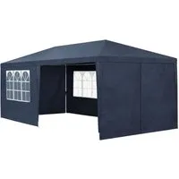 Juskys Partyzelt 3x6 m in Blau - Pavillon für Outdoor-Events, idealer Sonnenschutz mit 18 m² Grundfläche für unvergessliche Feiern, Geburtstage oder Grillabende.