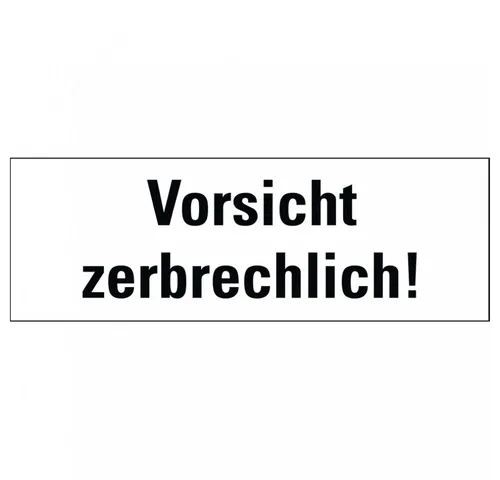 König Werbeanlagen Hinweisschild Etikett Vorsicht zerbrechlich! - Hinweisschilder für sichere Verpackung: Permanentes Haftpapier, temperaturbeständig und ideal zur Kennzeichnung zerbrechlicher Güter. 250 Stück pro Rolle.