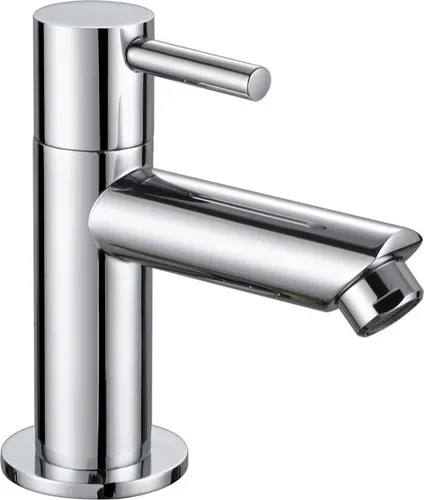 Aloni Waschtischarmatur Kaltwasserhahn Chrom - Hochwertige Einhebelbedienung - Waschtischarmatur für Hochdruck-Systeme mit stilvollem Chrom-Look und einfacher Montage. Genießen Sie die Funktionalität und Eleganz in Ihrem Badezimmer.