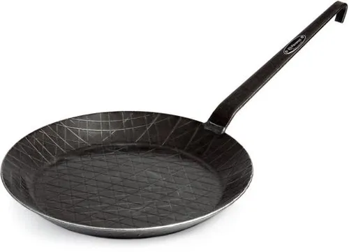 Petromax Schmiedeeiserne Pfanne SP24 - Bratpfanne aus Schmiedeeisen, ideal für intensives Anbraten und perfekte Hitzeverteilung, geeignet für alle Herdarten und Grill.