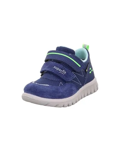 Superfit SPORT7 Mini Sneaker blau/hellgrün (8040) 29 - Sneaker für aktive Mädchen, ideal für Freizeit und Camping. Mit GORE-TEX Membrane für Wasserdichtigkeit und Atmungsaktivität sowie flexibler PU-Sohle für natürlichen Laufkomfort.