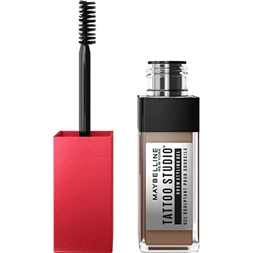 Maybelline New York Augenbrauengel, Für dichter aussehende und geformte Augenbrauen, Wischfest und wasserfest, Tattoo Brow 36H Styling Gel, Nr. 250 Blonde, 6 ml