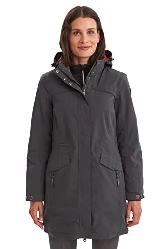 Killtec Damen Parka Grindavik - Wasserdichter Funktionsparka mit abzippbarer Kapuze - Funktionsjacke für Damen, 100% wasser- und winddicht, ideal für Outdoor-Aktivitäten bei jedem Wetter.