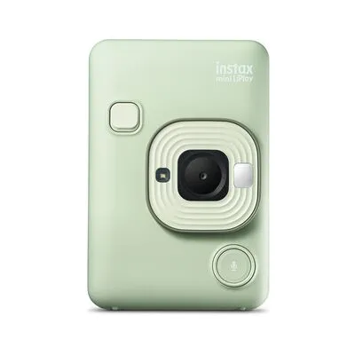 Fujifilm Instax Mini LiPlay Matcha Green - 2-in-1 Sofortbildkamera und Smartphone-Drucker, mit QR-Code für persönliche Sprachnachrichten und kreativen Filtern