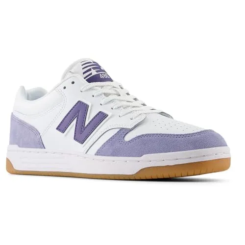 NEW BALANCE Herren 480 Sneaker - Oyster White, 43 EU - Herren-Sneaker mit Basketball-inspiriertem Design, strapazierfähiger Gummi-Außensohle und stabilisierendem Einsatz für optimalen Halt.