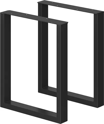 Vicco Tischbeine Schwarz 60 x 72 cm - Robuste Möbelfüße aus hochwertigem Stahl, ideal für Esszimmertische. Stabil und langlebig, bringen sie eine moderne Note in jeden Essbereich.