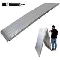 TRUTZHOLM Auffahrrampe extrabreit 300cm klappbar Alu 400Kg - Auffahrrampe aus Aluminium, ideal für den Transport schwerer Lasten bis 400 kg. Mit 70 cm Breite und rutschhemmender Oberfläche für maximale Sicherheit beim Verladen.
