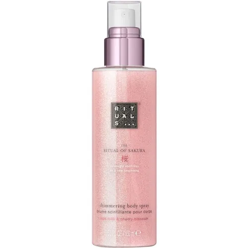 RITUALS The Ritual Of Sakura Shimmering Body Spray 150 ml - Schimmerndes Körperspray mit Kirschblüten-Duft aus der The Ritual of Sakura Serie. Leichte Formulierung, die nicht klebt und für einen dezenten Glow sorgt. Erhältlich in drei Farbtönen für verschiedene Hauttöne.
