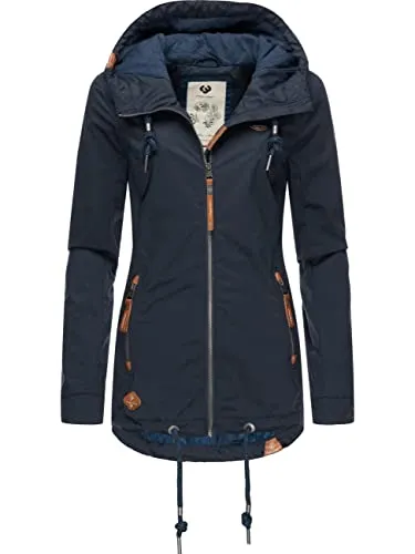 Ragwear Zuzka Damen Übergangsjacke - Funktionsjacke aus wasser- und winddichtem Material, mit verstellbarer Kapuze und tailliertem Schnitt für optimalen Tragekomfort und Bewegungsfreiheit.
