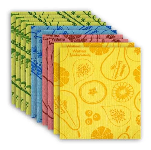 Wettex Original Schwedisches Superabsorber Geschirrtuch 10er Set - Geschirrtücher, 10 Stück: Super saugfähig, absorbiert 20x mehr Flüssigkeit als sein Gewicht, kompostierbar und umweltfreundlich für effektive Reinigung.