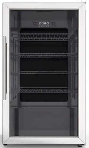 Caso Design CASO BBQ Cooler L-R - Weinkühlschrank mit spritzwassergeschütztem Edelstahl-Gehäuse, ideal für Terrassen. Mit 190 Litern und manueller Temperaturregelung von 0-10 °C.