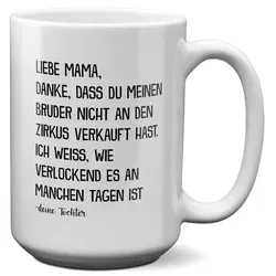 22Feels Tasse Mama Geschenk von Tochter Muttertag Geburtstag Mutter Weihnachten Frau, Keramik, XL, Made In Germany, Spülmaschinenfest weiß