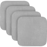 Bestlivings Stuhlkissen Struktur Hellgrau 38 x 38 x 3 cm 4er Pack