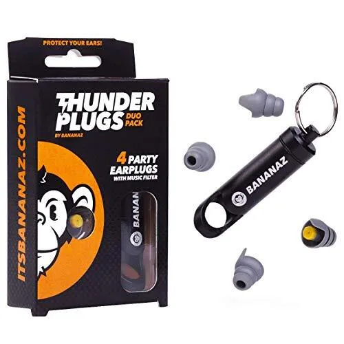Bananaz Thunderplugs TP-DUO PACK Ear Plugs Gehörschutz Ohrstöpsel für Musiker