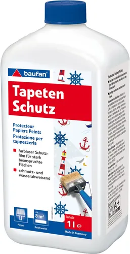 Baufan Tapeten- und Anstrichschutz 1l - Tapetenkleister & Klebstoffe, schützt Tapeten und Anstriche vor Schmutz und Feuchtigkeit für langanhaltende Frische.