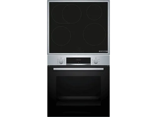 BOSCH HBD435RS64 Backofenset - Energieeffizientes Backofenset mit Induktionskochfeld, ideal für moderne Küchen und schnelles Kochen – Energieeffizienzklasse A+