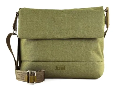 Jost Bergen Crossbody Bag Olive - Umhängetasche mit flexiblem Tragekomfort, ideal für den Alltag. Praktisches Hauptfach für eine ordentliche Aufbewahrung Ihrer Essentials.