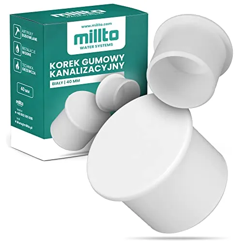 Millto™ Muffenstopfen HT Rohr Ø DN 40 mm Weiß | Abwasser Kappe Kunststoff Abflussrohr Kunststoffstopfen PVC PP Verbindung Anschlussstück Deckel