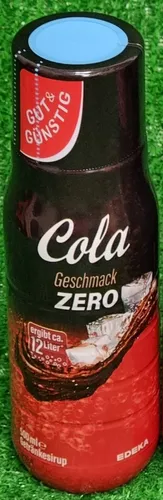 Cola Zero Getränke Sirup Gut & Günstig 0,5L - Sirupe & Konzentrate, ideal für Cola-Liebhaber, ergibt bis zu 12 Liter erfrischenden Genuss zu einem günstigen Preis.