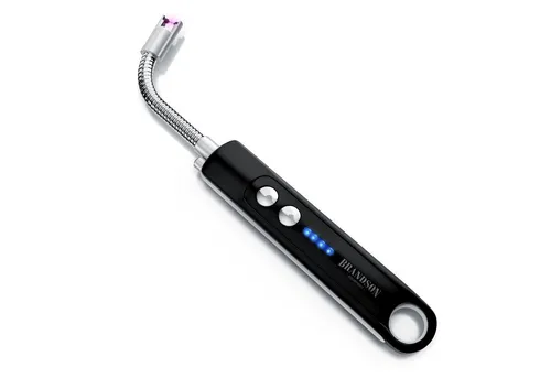 Brandson Lichtbogen Stabfeuerzeug – elektrisch und USB aufladbar - Feuerzeuge, elektrisch und windfest – das Brandson Stabfeuerzeug zündet sicher Kerzen, Grill oder Kamin ohne offene Flamme. Mit Akkustandsanzeige und automatischer Abschaltung für maximale Sicherheit.