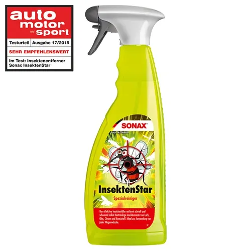 SONAX Insekten Star 750 ml - Effektiver Insektenentferner - Autopflege & Wartung: Entfernt mühelos angetrocknete Insektenverschmutzungen von Glas, Lack und Chrom, ohne die Oberflächen zu beschädigen.