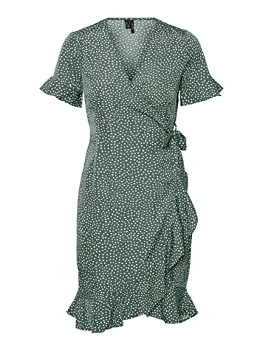 Vero Moda Minikleid VMHenna – Wickel-Design - Kleider mit einzigartigem Wickel-Design, aus 100% recyceltem Polyester, perfekt für stilvolle Auftritte in der Freizeit.