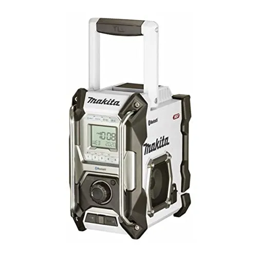 Makita MR002GZ01 Baustellenradio mit Bluetooth - Radios für Baustellen, kabellose Musikübertragung mit Bluetooth und USB-Ausgang zum Laden mobiler Geräte, ideal für Handwerker und Outdoor-Enthusiasten.