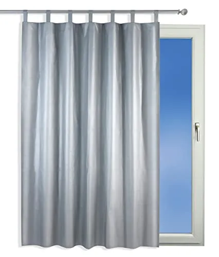 Wenko Thermovorhang in Silber - (L)200 x (B)130 cm - Gardinen aus strapazierfähiger Polyester-Kunstfaser, die Wärme und Kälte effektiv verhindert und Energiekosten senkt. Ideal für optimale Verdunkelung.